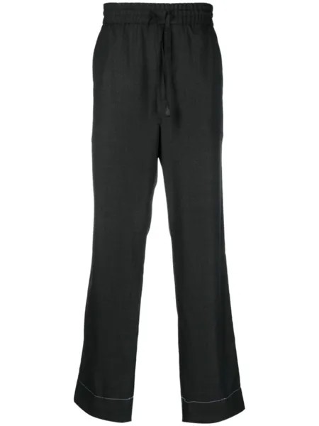 Brioni шерстяные брюки с кулиской, серый