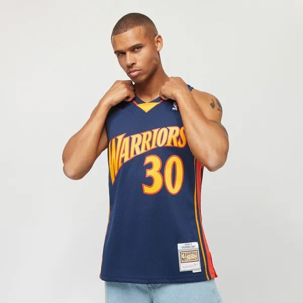 Майка NBA Swingman Jersey Golden State Warriors 2009-10 Stephen Curry Mitchell & Ness, цвет navy
