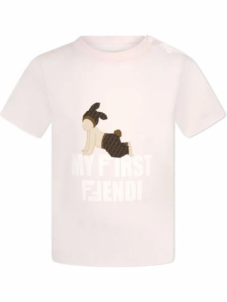 Fendi Kids футболка с принтом My First Fendi