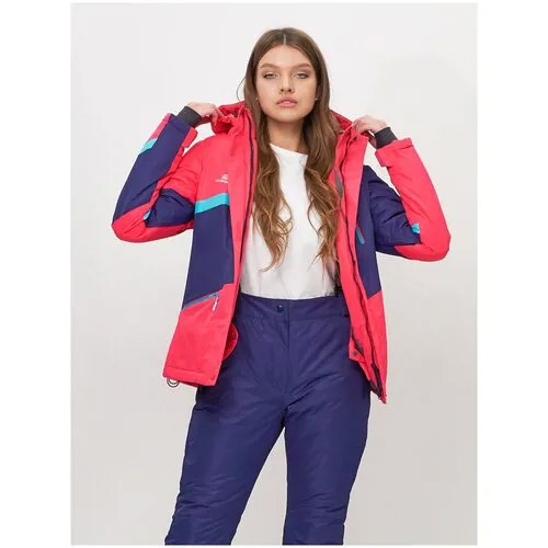 Куртка MTFORCE, средней длины, силуэт прямой, карманы, манжеты, капюшон, снегозащитная юбка, ветрозащитная, непромокаемая, размер XL, розовый