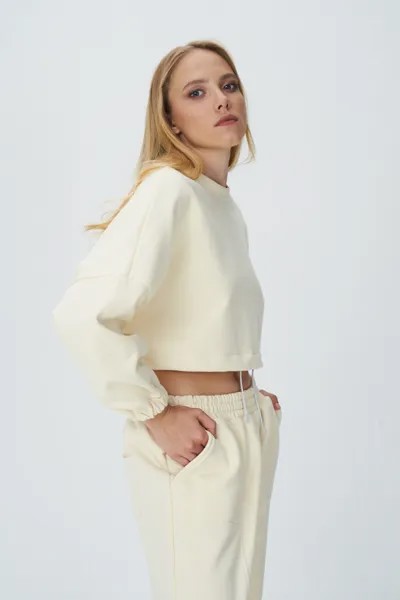 Свитшот женский Ennergiia Толстовка AW21-W03 Белый белый 46 RU