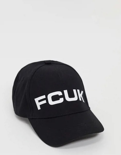 Черно-белая кепка French Connection-Черный цвет