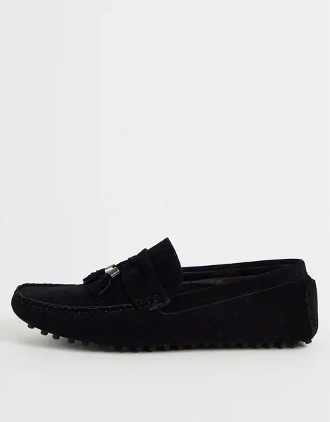 Черные туфли из искусственной кожи с кисточками Truffle Collection-Черный