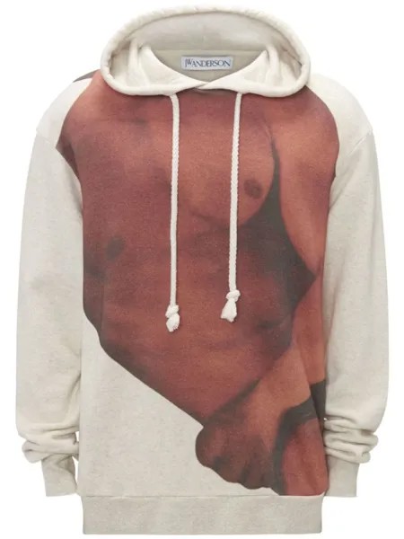 JW Anderson худи с фотопринтом, нейтральный цвет