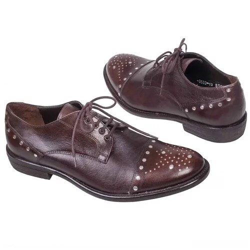 Кожаные мужские туфли с перфорацией Conhpol Lac-X-3533-13/64-32