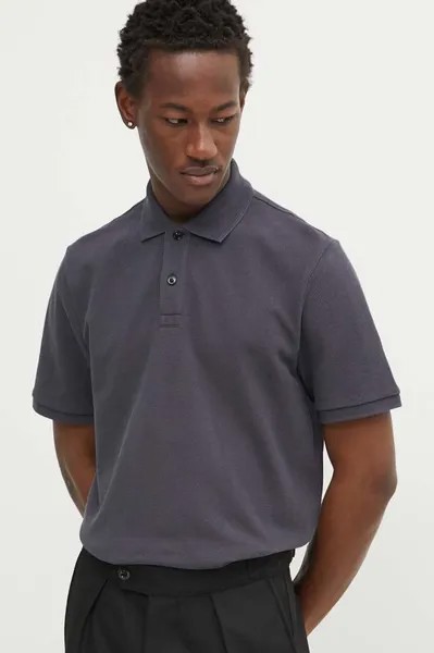 Хлопковое поло G-Star Raw, серый