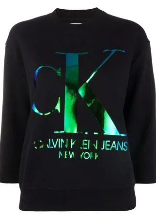 Calvin Klein Jeans толстовка с рукавами три четверти и логотипом