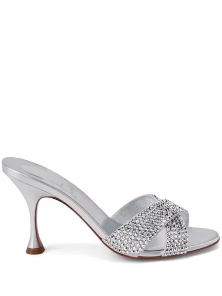 Christian Louboutin мюли Mariza Is Back Strass 85, серебряный