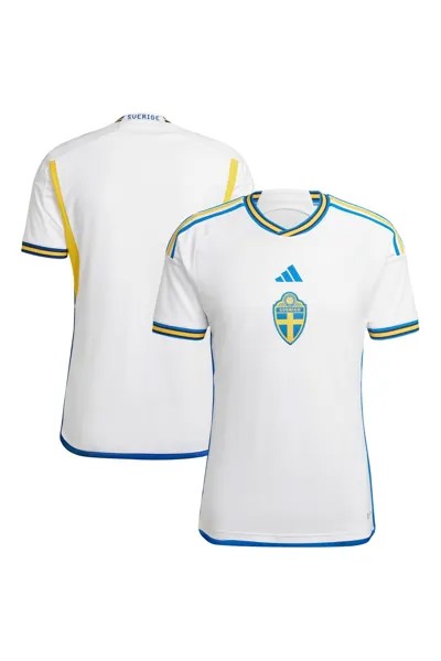 Швеция выездная футболка adidas, белый