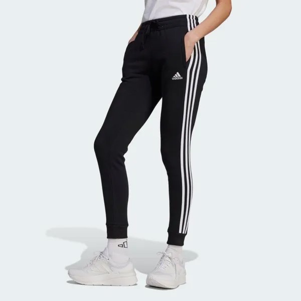 Толстовка Adidas Essentials Three Stripes Fleece Pants, цвет Black White