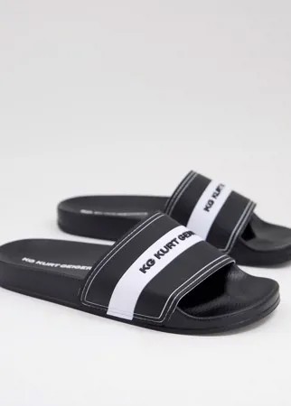 Черные шлепанцы KG Kurt Geiger Ryder-Черный