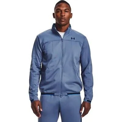Under Armour Recover Knit Track Jacket Mens Mineral Blue Academy Top Sportswear Top