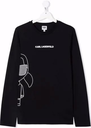 Karl Lagerfeld Kids футболка из органического хлопка с логотипом