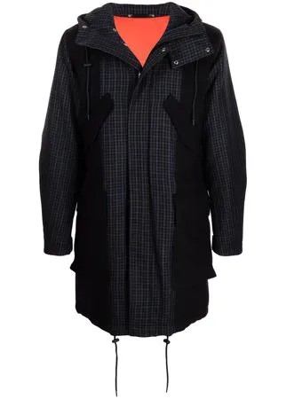 PAUL SMITH check-panel parka