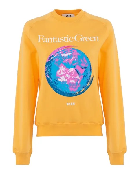 Свитшот женский MSGM 3241MDM193 оранжевый 2XS