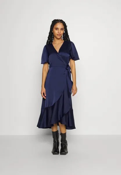 Коктейльное платье / Вечернее платье YASTHEA MIDI WRAP DRESS Yas Petite, синий