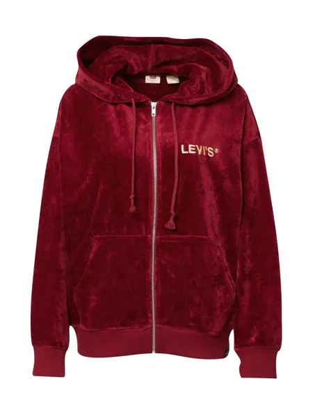 Худи на молнии LEVI'S  GRAPHIC LIAM HOODIE, бордовый