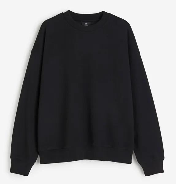 Толстовка H&M Oversized Fit Cotton, черный