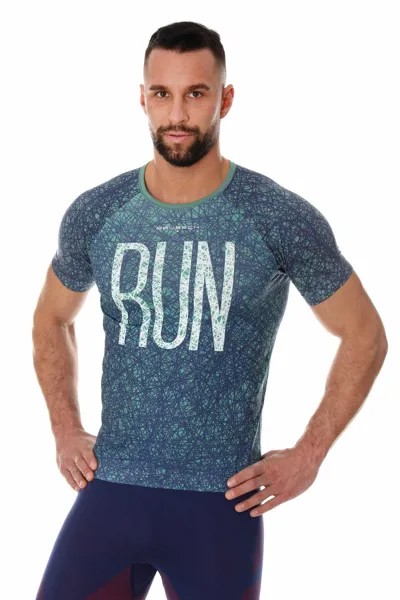 Футболка мужская Brubeck спортивная синяя XL