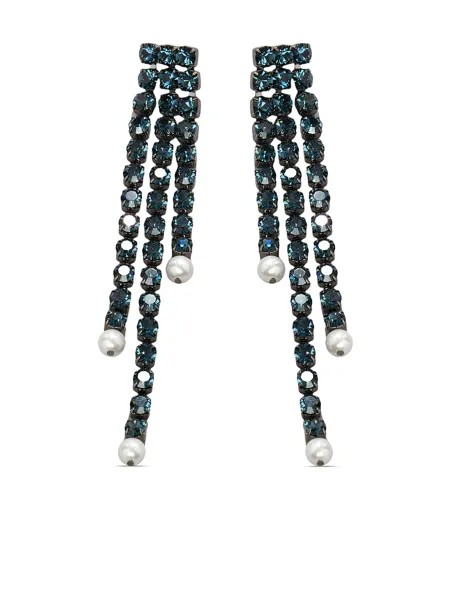 Christopher Kane серьги-подвески со стразами