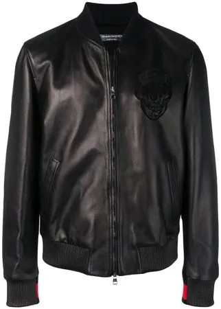 Alexander McQueen куртка-бомбер с тиснением
