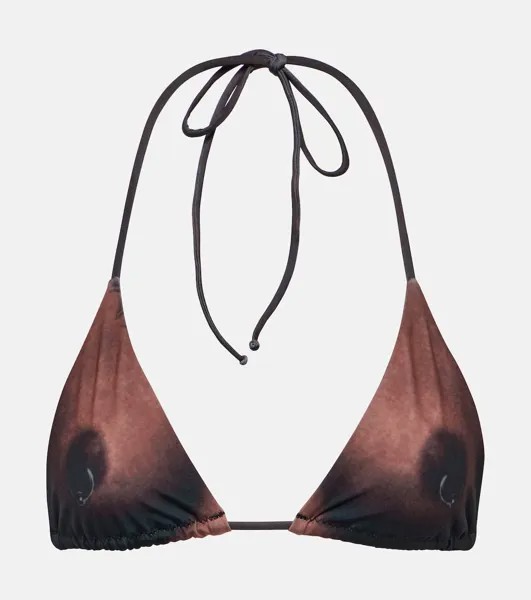 Лиф бикини trompe l'œil из коллекции tattoo Jean Paul Gaultier, мультиколор