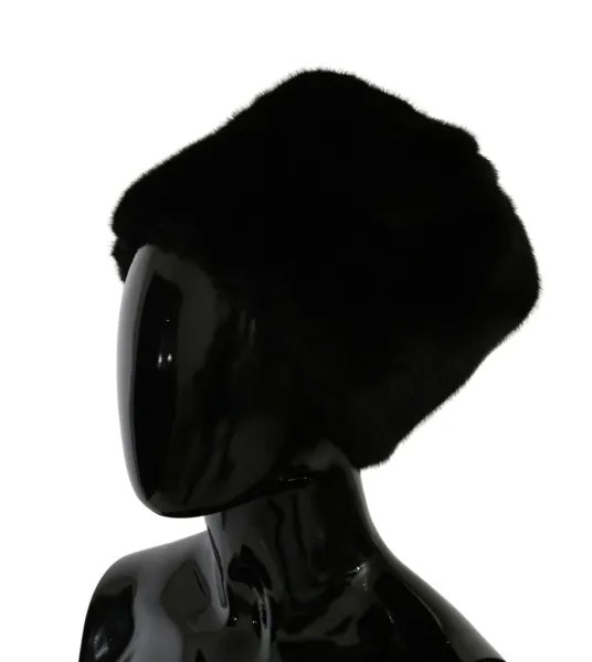 DOLCE - GABBANA Шапка Черная женская шапка из модакрилового меха s. 57 / С Рекомендуемая розничная цена 3000 долларов США