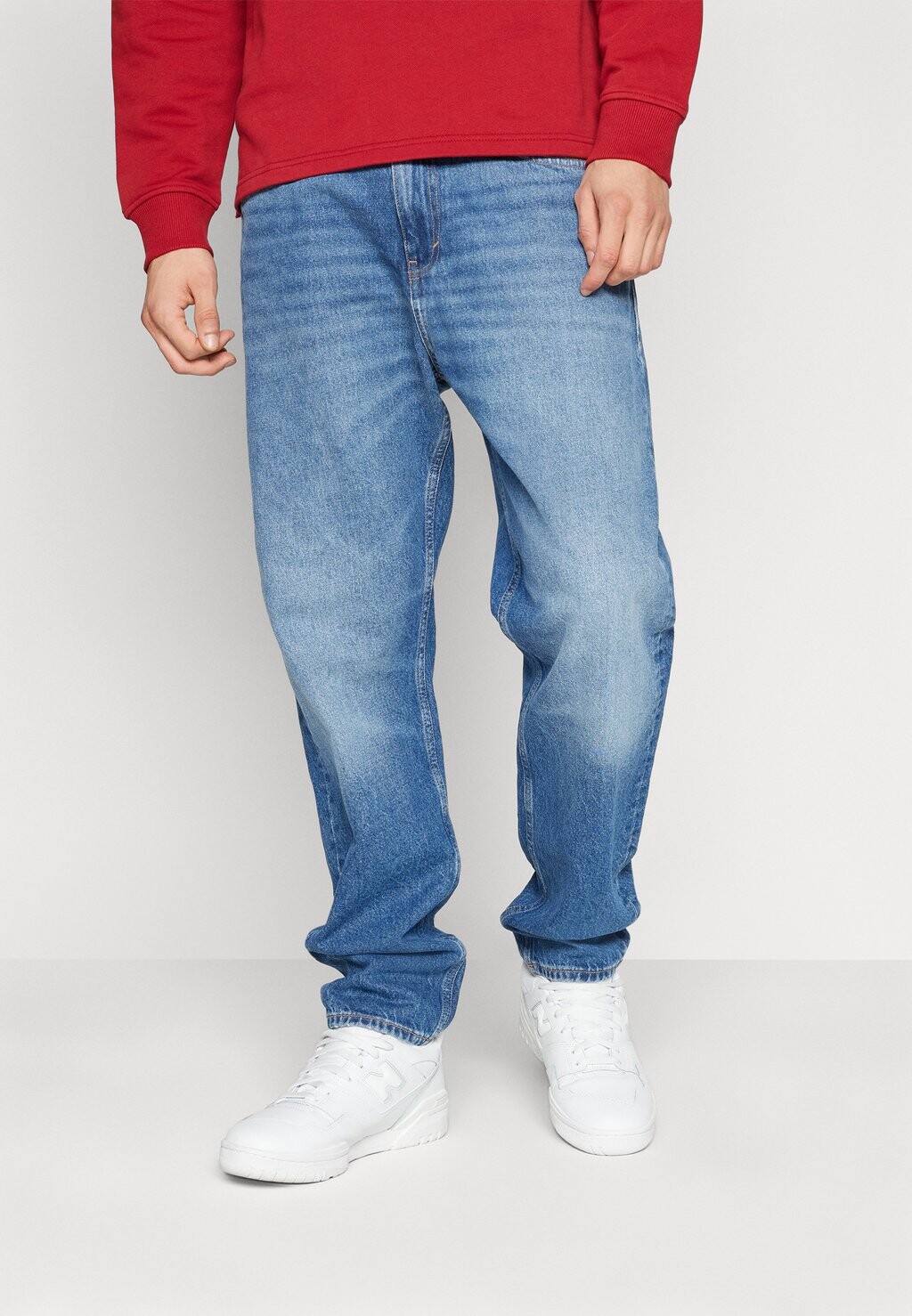 Джинсы Baggy Isaac Relaxed Tapered Tommy Jeans, цвет denim medium