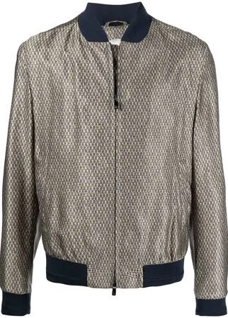 Corneliani бомбер с микропринтом