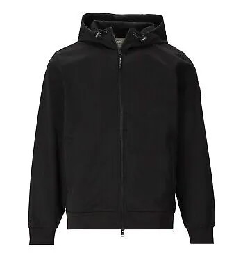 Мужская черная толстовка с капюшоном Woolrich Softshell