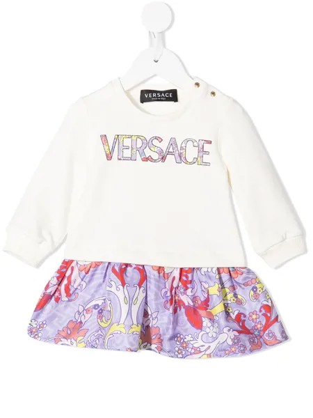 Versace Kids платье с логотипом