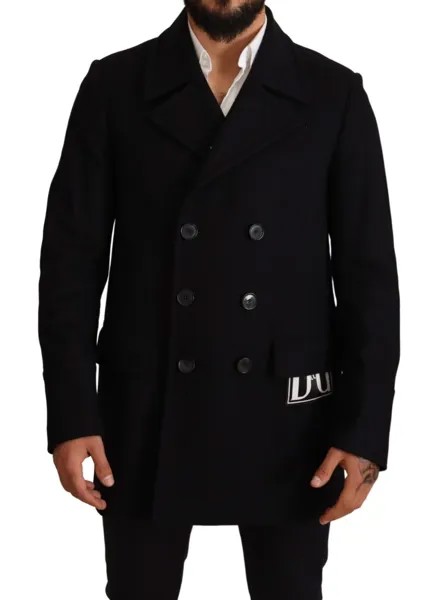 Куртка DOLCE - GABBANA Синяя полушерстяная куртка DG Logo IT52/ US42/ XL Рекомендуемая розничная цена 2400 долларов США