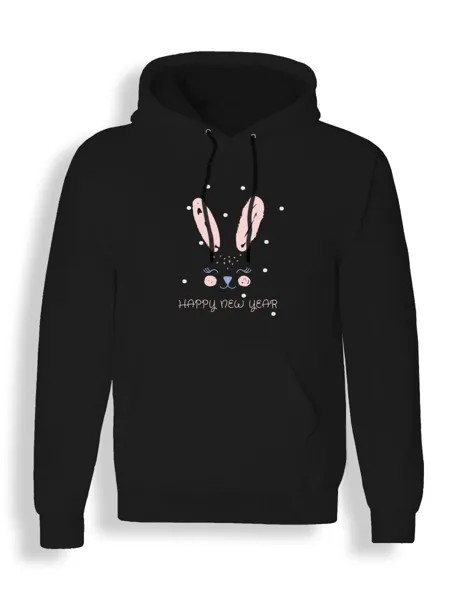 Худи унисекс Каждому Своё Merry Christmas/Рождество/Новый год NY51 черное XL