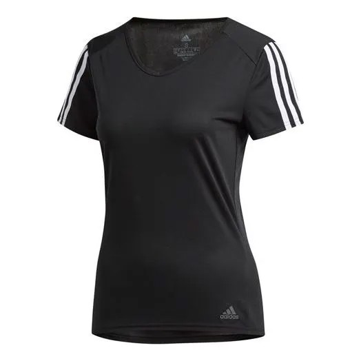 Футболка беговые спортивные Футболка с коротким рукавом Adidas, черный