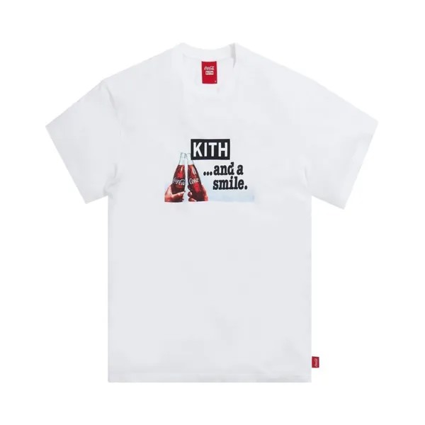 Футболка Kith x Coca-Cola Smile Vintage Tee 'White', белый