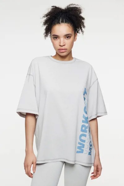 Футболка oversize спортивная с принтом-надписью