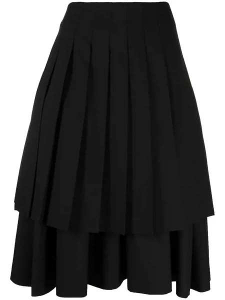 Comme Des Garçons Noir Kei Ninomiya ярусная юбка с плиссировкой