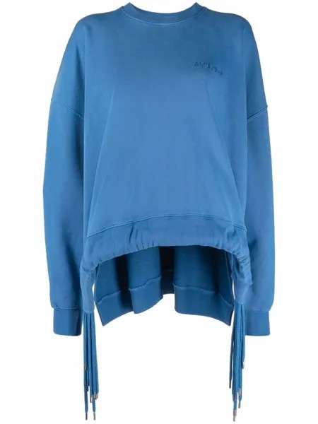 Толстовка с круглым вырезом и шнурками AMBUSH, синий