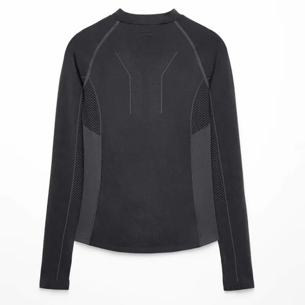 Лонгслив Oysho Light Warmth Seamless Technical, черный