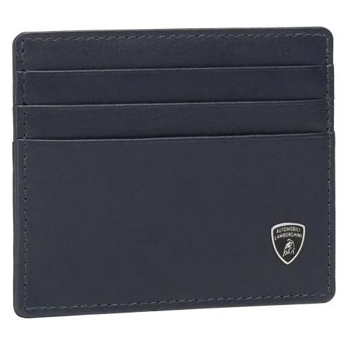 AUTOMOBILI LAMBORGHINI, кошелек-кредитница мужской, цвет: синий