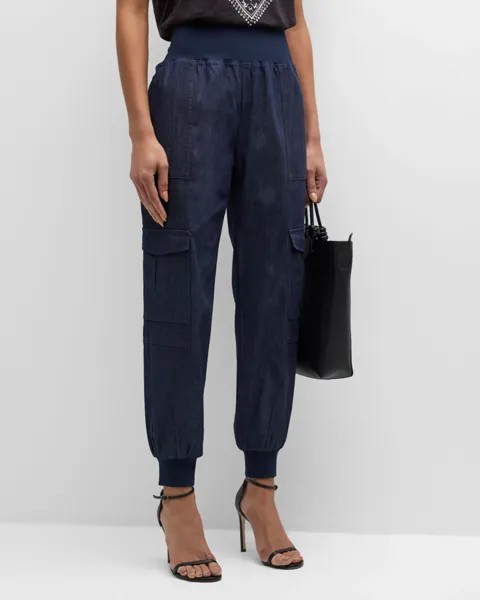 Джинсовые брюки-джоггеры Giles Cinq a Sept, цвет Raw Indigo