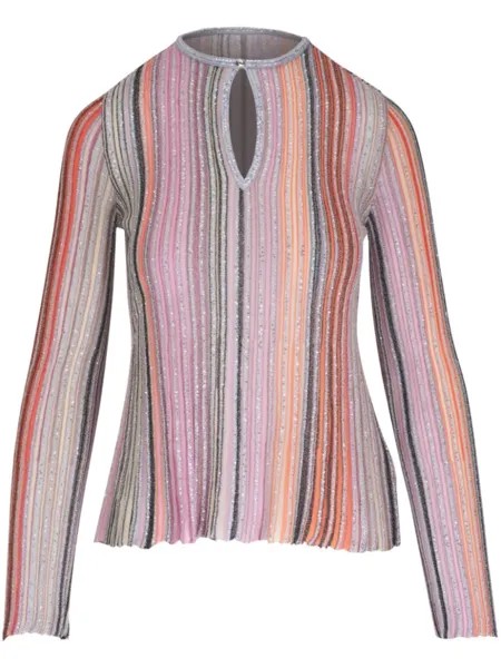 Missoni джемпер с пайетками, розовый