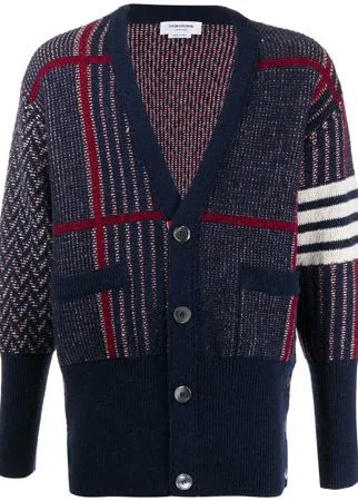Thom Browne кардиган с V-образным вырезом и полосками 4-Bar