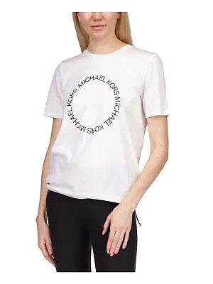 Женская белая футболка с регулируемым банджи-логотипом MICHAEL MICHAEL KORS Petites P\S