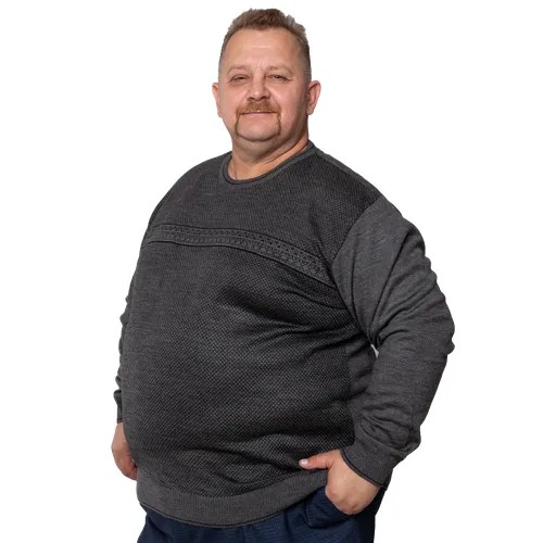 Пуловер Turhan, размер 5 XL, , темно-серый