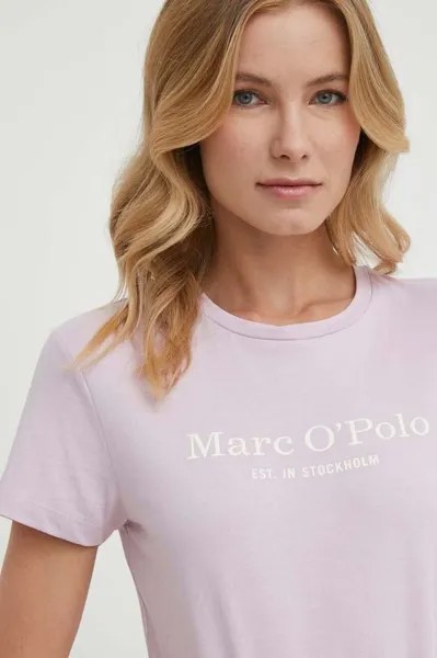 Хлопковая футболка Marc O'Polo, розовый