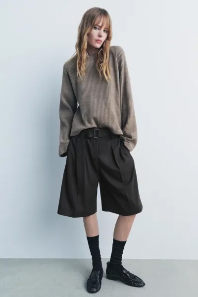 Мягкий свитер ZARA, цвет brown vigore