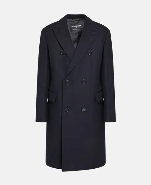 Шерстяное пальто Strellson, темно-синий