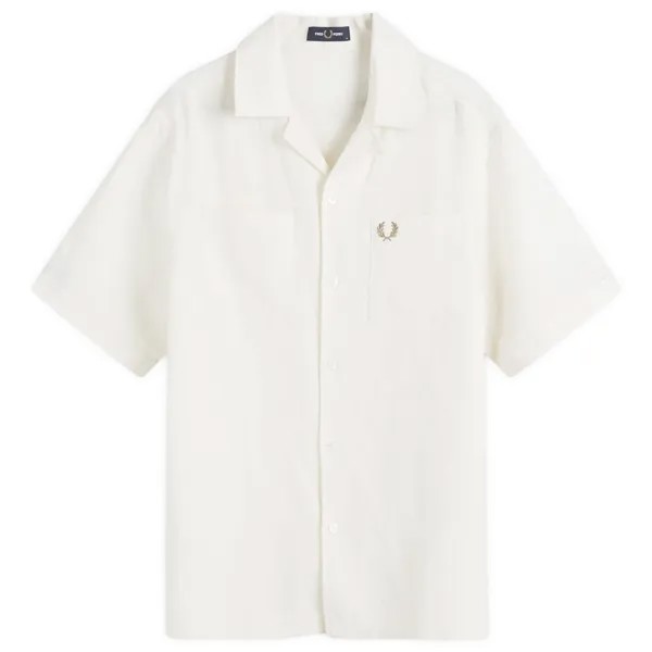 Рубашка с коротким рукавом Fred Perry Linen Vacation Shirt, экрю
