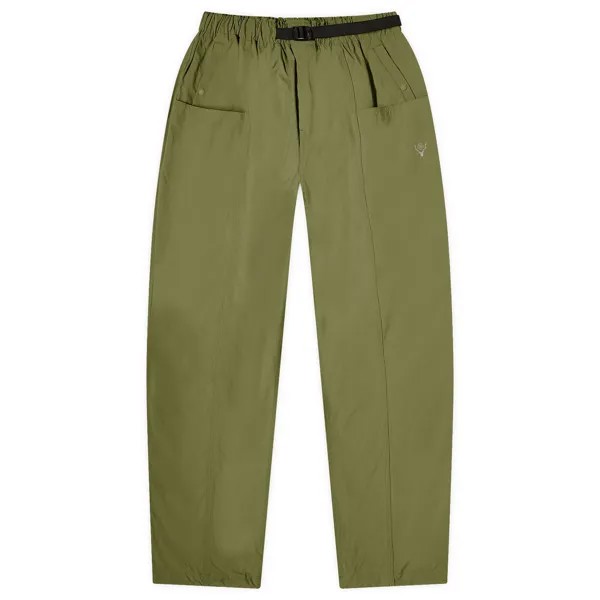 Брюки South2 West8 Belted C.S., оливковый
